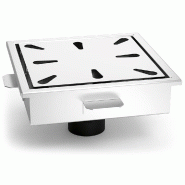 Siphon en acier inoxydable avec sortie verticale 300x300 mm de Fricosmos - G054280