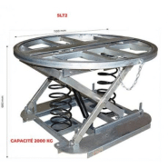 Table élévatrice à niveau constant galvanisée plateau rotatif 2000 kg Référence   SLT2-1100