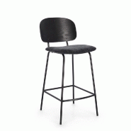 Tabouret cuisine Sienna gris foncé 43,5 x 52,5 x 93,5 cm - Par 2