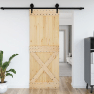 Vidaxl porte narvik 85x210 cm bois massif de pin 154444