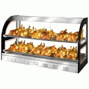 Vitrine chaude à poser pour rôtisserie  - 1098 mm - 2 niveaux | GGM