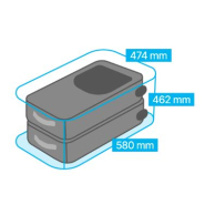 Casiers intelligents pour bagages et valises - H50 Moyen - Porte 500 mm pour valises week-end et sacs de sport_1