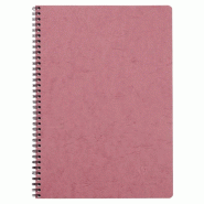 Clairefontaine Lot de 5 Cahier Age Bag A4, 100p./50 feuilles 90 g/m² reliure intégrale, couv. Coloris rose antique, ligné + marge - 3329687814562