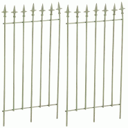 Décoshop26 - Lot de 2 treillis support pour plantes grimpantes décoration de jardin en métal vert vieilli 10_0003834 - métal 3000251798104