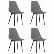 Décoshop26 - Set de 4 chaises de salle à manger en polypropylène et métal noir DEC025630 - noir 3000255356447 Décoshop26 - Set de 4 chaises de salle à manger en polypropylène et métal noir DEC025630 - noir 3000255356447