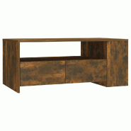 Décoshop26 - Table basse avec tiroirs design moderne et contemporaine 102 x 55 x 42 cm bois d'ingénierie marron DEC038382 - marron Bois massif 30002
