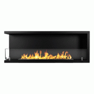 Divina Fire Cheminée d'angle intégrée au bioéthanol, bio-cheminée d'angle 120x45 SUTRI 120 SX - noir 8055829981056