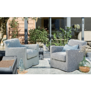 Fauteuil Bandol 75 cm - Home Spirit - Déhoussable en lin froissé pour un style campagne chic_1