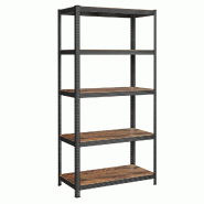 Helloshop26 - Étagère charge lourde métallique 200 x 100 x 50 cm 5 niveaux charge totale 875 kg (175 kg/niveau) étagère de rangement 12_0005596 -
