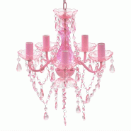 Helloshop26 - Lustre en verre artificiel classique 80 x 38 x 40 cm design élégant ambiance cosy salon en verre rose 02_0046217 - rose verre 30002341