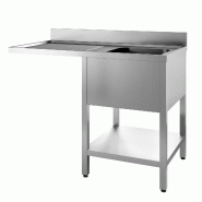 ITALCONCEPT L2G Plonge Inox 304 Soudee, Encastrement Lv Bac Droite 850mm x 1500mm x 700 mm - 3616350006073