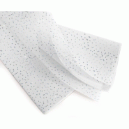 Papier de soie blanc avec paillettes pliées 17g/m² 50x75cm - 100 feuilles Papier de soie blanc avec paillettes pliées 17g/m² 50x75cm - 100 feuilles