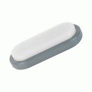 Plafonnier LED Ovale Alcapower 15W 1300lm 4000K IP54 Gris Lumière Naturelle Intérieur Extérieur Design Robuste Résistant Intempéries Éclairage S