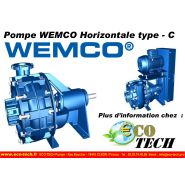Pompe wemco horizontale - type c - surdimensionnée pour applications difficiles.