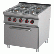 RM GASTRO Fourneau à gaz avec four 2/1 REDFOX - SPT 90/80 21 G - REDFOX - 0615402837910