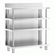 Table de travail de bar inox - 1000 x 600 mm - Étagère basse
