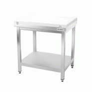 Table de travail en inox 600x500 mm avec plaque de découpe blanche PREMIUM - GOLDINOX - gris inox 3701770843190