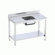 Table inox de préparation avec bac centrale et étagère P 700 mm | Distform-bac Au centre longueur 1500 mm - 8445842025095 Table inox de préparation avec bac centrale et étagère P 700 mm | Distform-bac Au centre longueur 1500 mm - 8445842025095