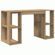 VidaXL Bureau Chêne artisanal 130 x 50.5 x 75 cm Bois d'ingénierie Modèle Horizon Ligne - 869505