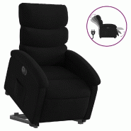 VidaXL Fauteuil inclinable électrique noir tissu Modèle Fermelia - 3204004