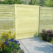 Vidaxl portail de jardin bois de pin imprégné 125x100 cm 45334