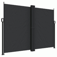 VidaXL Auvent latéral rétractable noir 180x1200 cm Modèle Titan Panorama Pro - 4004834