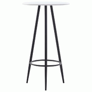 VidaXL Table de bar Blanc 60 x 107,5 cm MDF Modèle Helios Terrasse - Bois manufacturé 281544
