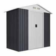 Wasabi - Abri Métal Avancé Seconde 2,1m² - 158x125x200cm - Abri extérieur métallique - Portes coulissantes - Rampa d'accès - Résistant - Sécur