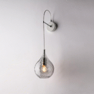 Bonetti Illumina Pluvia Applique En Fer Verre Pyrex Gris 1 Lumière .14 P.21 Bl264-Ap1-Gr - gris 8050713217723