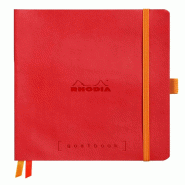 Carnet souple Goalbook Rhodiarama coquelicot A5, 240p./120 feuilles ivoire 90 g/m², dot grid - rouge 117753C
