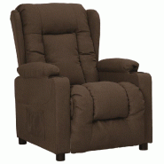 Fauteuil inclinable Marron Tissu Modèle Wermelia - 339052
