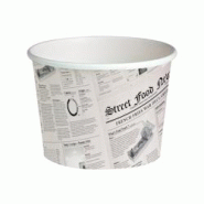 FHC - 500Pcs - Pot "Deli" rond en carton décor journal Ø 11,4cm H99mm 650ml - multicolore en carton FHC210DELINEWS24 FHC - 500Pcs - Pot "Deli" rond en carton décor journal Ø 11,4cm H99mm 650ml - multicolore en carton FHC210DELINEWS24