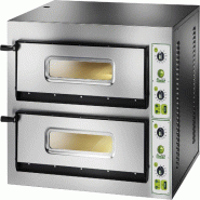 Four à pizza électrique professionnel FIMAR modèle FYL6+6. Manuel. 2 chambres de cuisson avec dessus réfractaire. Capacité 12 pizzas - 842