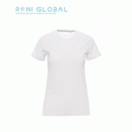 T-shirt de travail femme en coton - FREE PAYPER - cintré, col ras du cou et manches courtes_0