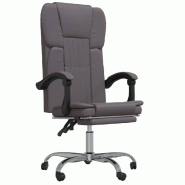 Helloshop26 - Chaise fauteuil siège pivotante de inclinable de bureau informatique étude similicuir gris 02_0024248 - gris métal 3000215332177