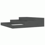 Helloshop26 - Jardinière bac lit surélevé plantes fleurs terrasse jardin 107 x 107 x 27 cm bois massif de pin gris 02_0037295 - 3000217770205 Helloshop26 - Jardinière bac lit surélevé plantes fleurs terrasse jardin 107 x 107 x 27 cm bois massif de pin gris 02_0037295 - 3000217770205