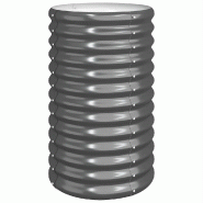 Helloshop26 - Jardinière ronde extérieure 40 x 40 x 68 cm robuste design moderne balcon en acier galvanisé anthracite 02_0046557 - acier 3000234302137