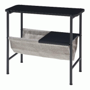 Helloshop26 - Table d'appoint avec porte-revues 60 x 28 x 53 cm noir gris 03_0010957 - noir Bois massif 3000225502430