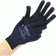 HYGOSTAR Gant de travail PEARL 33275 coton/nylon M bl 12paires - M bleu Matériau naturel 33275