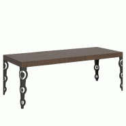 Itamoby Table Extensible Karamay Premium 200/460X90 Cm Pieds Noyer Anthracite - marron 8050598049839