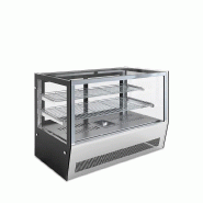 KLIMAITALIA Vitrine chauffante inox AISI 304, étagères inox, bac humidification, LED, dimensions 90x53x73 cm, modèle DLH90 - 3957
