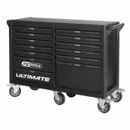 KS Tools - 816.0013 - Servante d'atelier vide - Organiseur d'outils avec 13 tiroirs à ouverture totale - 6 roues - Système de fermeture centralisée