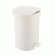 Poubelle à pédale 5L Zodiac blanc Sunware - blanc plastique 09000404 Poubelle à pédale 5L Zodiac blanc Sunware - blanc plastique 09000404