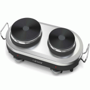 RIVIERA & BAR Réchaud électrique 2 Feux 2500w qre450 - argenté 3576160015163