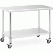 Royal Catering - Royal Catering RCAT-120/60-W Table de travail 60 x 120 cm capacité de charge 158 kg Table plan de travail Table de travail atelier - Royal Catering - Royal Catering RCAT-120/60-W Table de travail 60 x 120 cm capacité de charge 158 kg Table plan de travail Table de travail atelier -