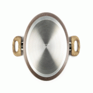Sauteuse à deux poignées Food Network - Wood&Stone Excelsa Aluminium Marron 43x28x7,5 cm 4 L - marron aluminium 61200 Sauteuse à deux poignées Food Network - Wood&Stone Excelsa Aluminium Marron 43x28x7,5 cm 4 L - marron aluminium 61200