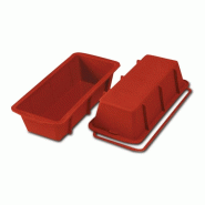 Schneider - Moule à cake en silicone, 260 x 100 mm, Hauteur : 70 mm - rouge silicone 115095