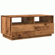 Table basse avec lumières LED vieux bois 90x49x40 cm Modèle Tradition Moderne - 857710 Table basse avec lumières LED vieux bois 90x49x40 cm Modèle Tradition Moderne - 857710