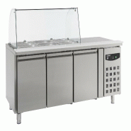 Table Réfrigérée AVEC VERRE 3 PORTES - 7950.0415 Combisteel - inox 7950.0415 Table Réfrigérée AVEC VERRE 3 PORTES - 7950.0415 Combisteel - inox 7950.0415
