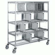 Tournus Equipement Chariot porte-bacs gastronorme - inox 805606